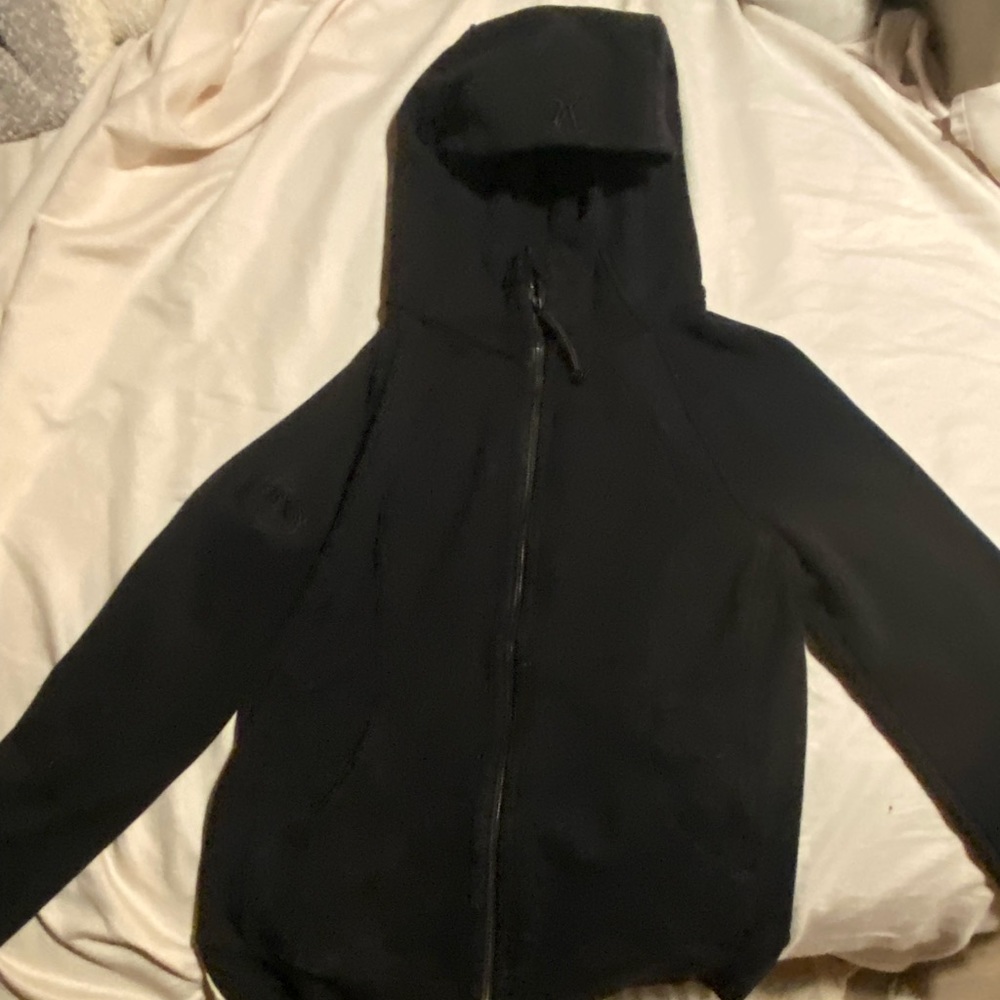 Lululemon full zip hooded scuba. Please note item is branded on right upper arm